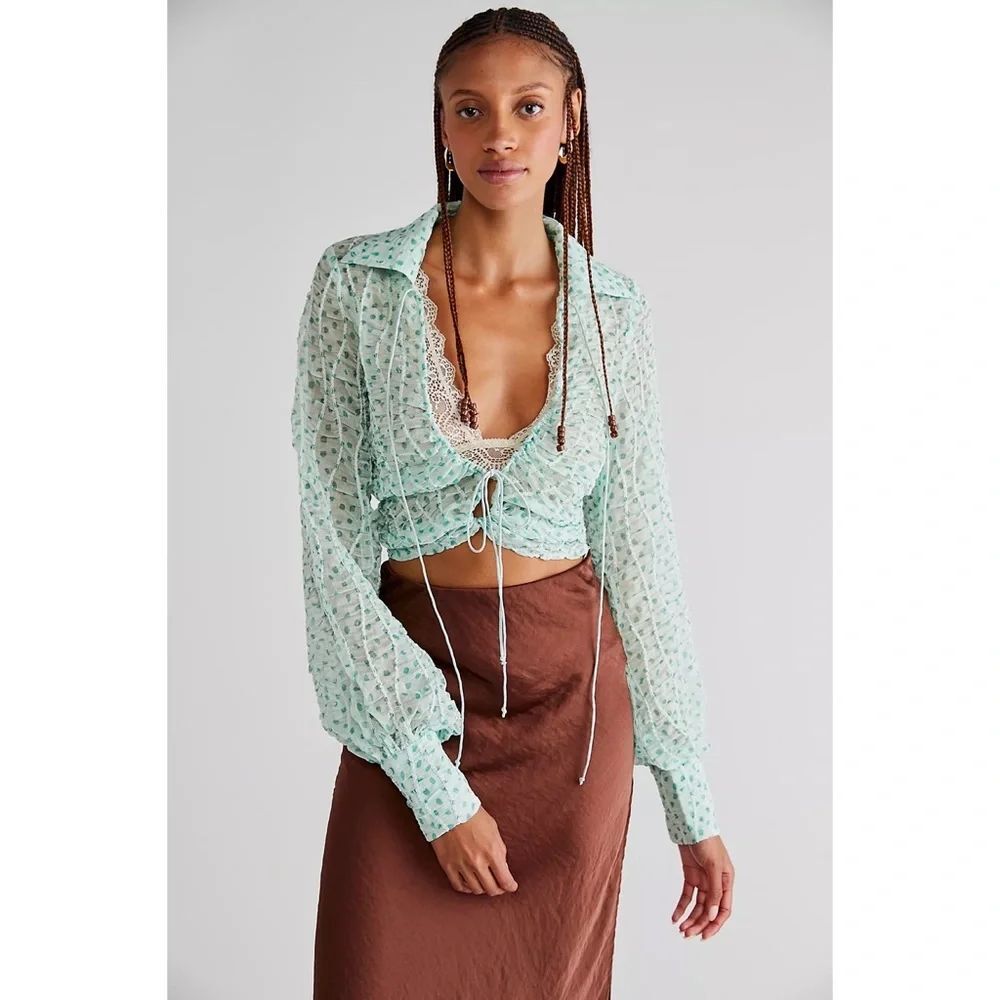 Free People For Love & Lemons Drea Crop Top